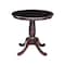 International Concepts 30 in. Round Pedestal Dining Table with 2 Madrid LadderBack Chairs K15-30RT-C2-2 - alternate 2